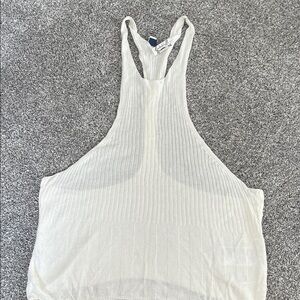 Free People intimate White Sleeveless racer back high neck new knit lightweight